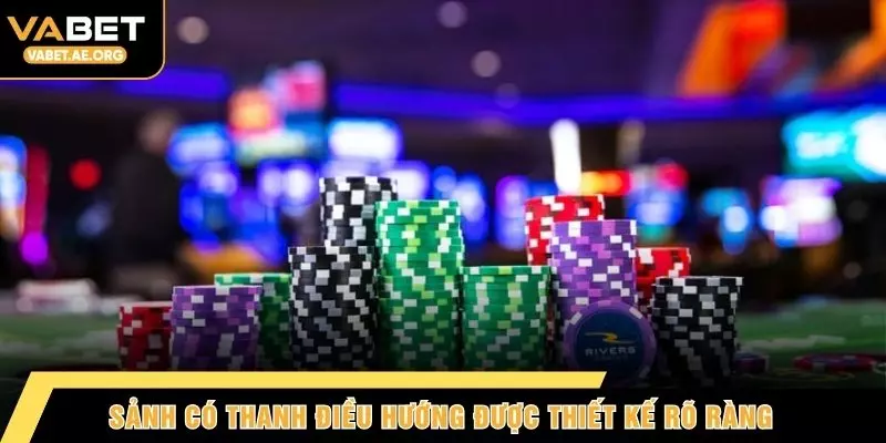 Sảnh có thanh điều hướng được thiết kế rõ ràng